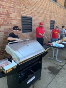 Manning the Grill